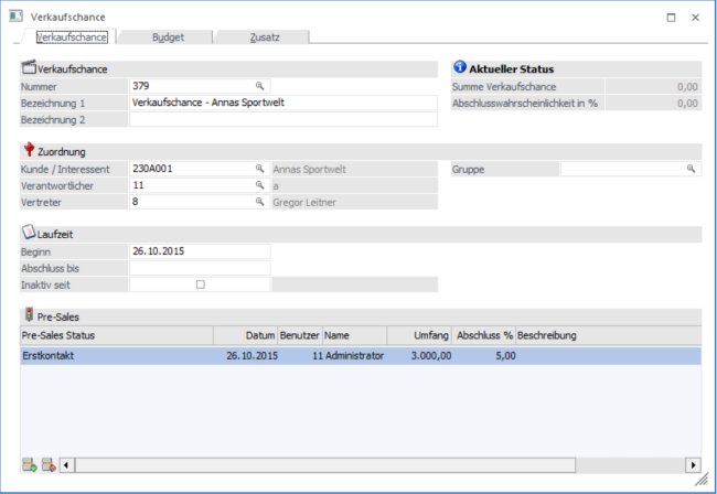 Highlight PROJEKT-Verkaufschance